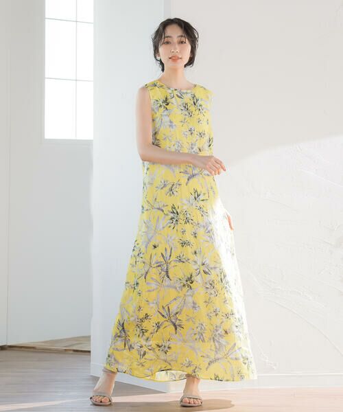 セール リネントロピカルリーフワンピース ワンピース Droite Lautreamont ドロワットロートレアモン ファッション通販 タカシマヤファッションスクエア