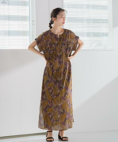 セール ボタニカル柄コットンワンピース 洗濯機で洗える ワンピース Droite Lautreamont ドロワットロートレアモン ファッション通販 タカシマヤファッションスクエア