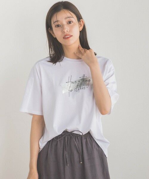 Droite lautreamont / ドロワットロートレアモン カットソー | 【WEB別注】箔プリントロゴTシャツ≪手洗い可能≫ | 詳細8