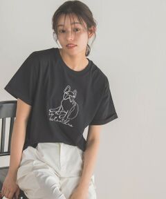 【WEB別注】フレンチブルドッグ刺繍Tシャツ≪手洗い可能≫