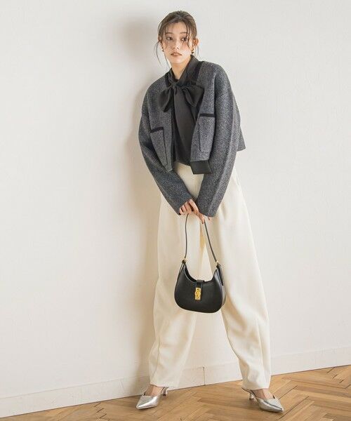 Droite lautreamont / ドロワットロートレアモン ニット・セーター | 【カタログ掲載】ストライプニットジャケット≪手洗い可能≫ | 詳細8