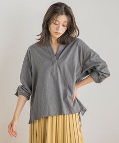 【WEB限定】ミルドカルゼスキッパーブラウス≪手洗い可能≫