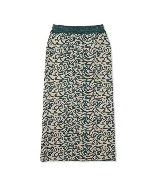 Droite lautreamont / ドロワットロートレアモン ミニ・ひざ丈スカート | 【WEB限定】ダマスク柄ニットスカート≪洗濯機で洗える≫ | 詳細2