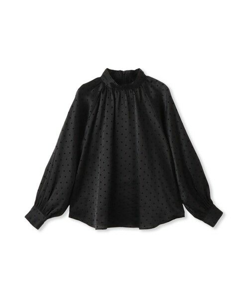 Droite lautreamont / ドロワットロートレアモン シャツ・ブラウス | フロッキードットスタンドネックブラウス≪手洗い可能≫ | 詳細19