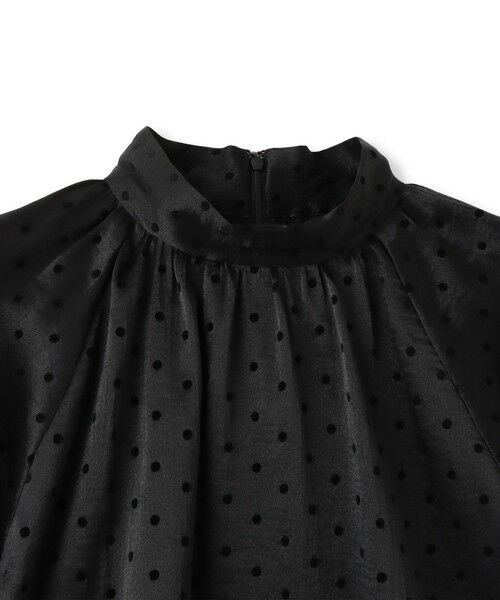 Droite lautreamont / ドロワットロートレアモン シャツ・ブラウス | フロッキードットスタンドネックブラウス≪手洗い可能≫ | 詳細21