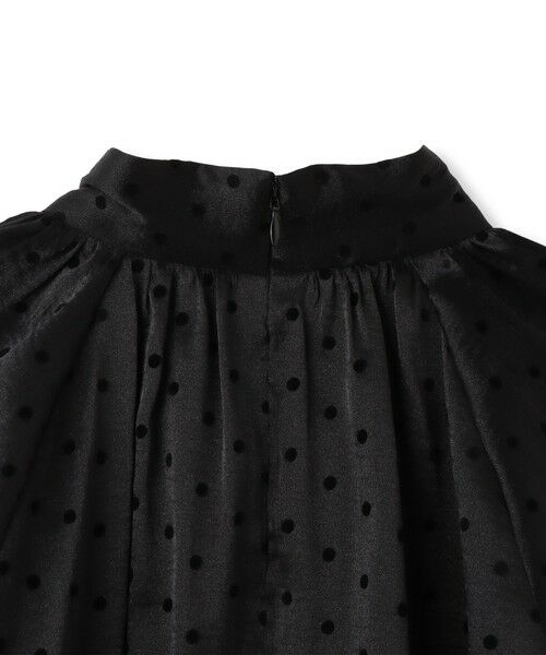 Droite lautreamont / ドロワットロートレアモン シャツ・ブラウス | フロッキードットスタンドネックブラウス≪手洗い可能≫ | 詳細22