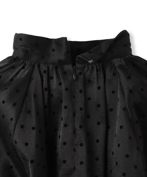 Droite lautreamont / ドロワットロートレアモン シャツ・ブラウス | フロッキードットスタンドネックブラウス≪手洗い可能≫ | 詳細23