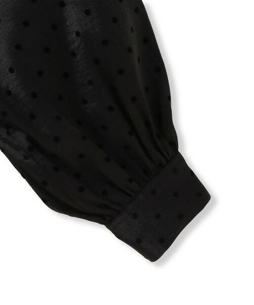 Droite lautreamont / ドロワットロートレアモン シャツ・ブラウス | フロッキードットスタンドネックブラウス≪手洗い可能≫ | 詳細24