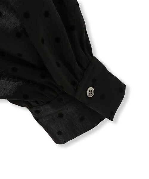 Droite lautreamont / ドロワットロートレアモン シャツ・ブラウス | フロッキードットスタンドネックブラウス≪手洗い可能≫ | 詳細25