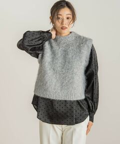 Droite lautreamont / ドロワットロートレアモン ニット・セーター | シャギーベスト≪手洗い可能≫