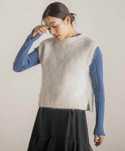 Droite lautreamont / ドロワットロートレアモン ニット・セーター | シャギーベスト≪手洗い可能≫ | 詳細2