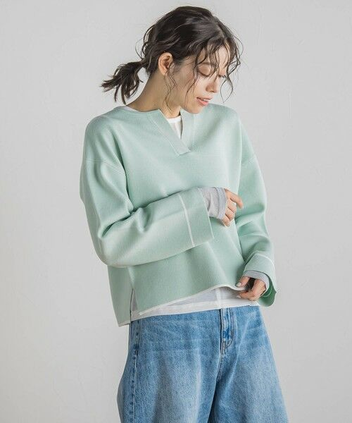 Droite lautreamont / ドロワットロートレアモン ニット・セーター | スリットネックニット≪手洗い可能≫ | 詳細6