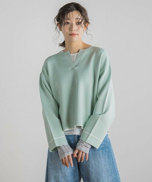 Droite lautreamont / ドロワットロートレアモン ニット・セーター | スリットネックニット≪手洗い可能≫ | 詳細7