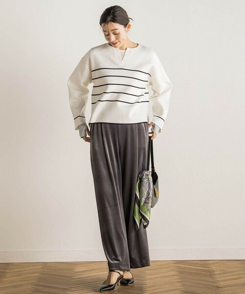 Droite lautreamont / ドロワットロートレアモン ニット・セーター | スリットネックニット≪手洗い可能≫ | 詳細16