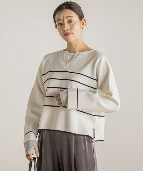 Droite lautreamont / ドロワットロートレアモン ニット・セーター | スリットネックニット≪手洗い可能≫ | 詳細19