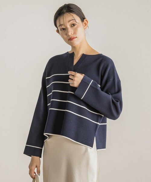 Droite lautreamont / ドロワットロートレアモン ニット・セーター | スリットネックニット≪手洗い可能≫ | 詳細24