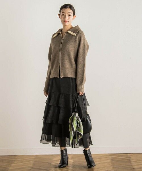 Droite lautreamont / ドロワットロートレアモン カーディガン・ボレロ | 【WEB限定】ビックカラーカーデ≪手洗い可能≫ | 詳細1