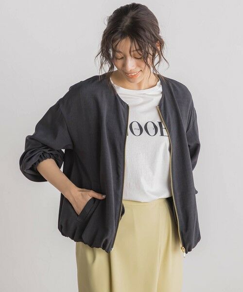 Droite lautreamont / ドロワットロートレアモン テーラードジャケット | 【WEB限定】タンブラーオックスZIPブルゾン≪手洗い可能≫ | 詳細1