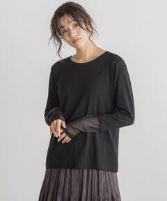 Droite lautreamont / ドロワットロートレアモン カットソー | シアー切替プルオーバー≪洗濯機で洗える≫