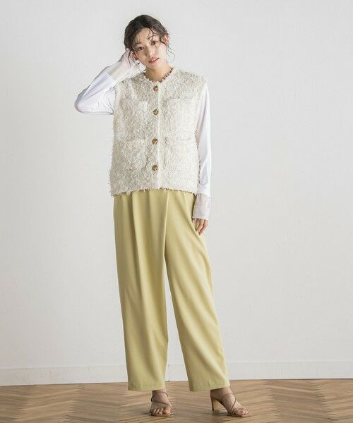 Droite lautreamont / ドロワットロートレアモン カットソー | シアー切替プルオーバー≪洗濯機で洗える≫ | 詳細1