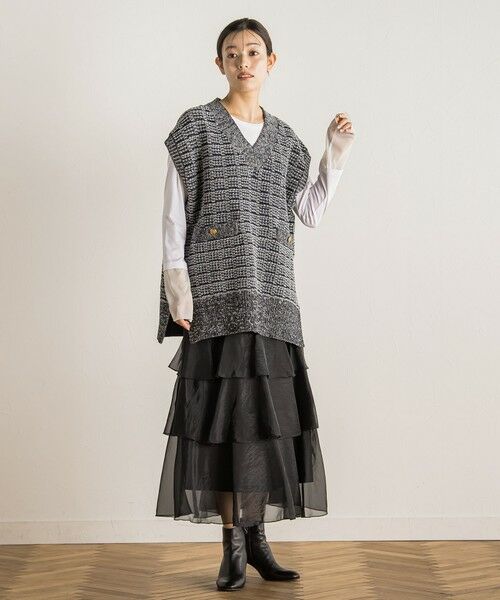 Droite lautreamont / ドロワットロートレアモン カットソー | シアー切替プルオーバー≪洗濯機で洗える≫ | 詳細12