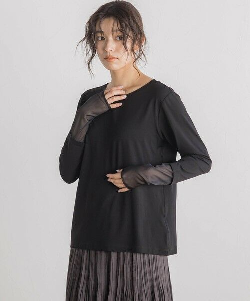 Droite lautreamont / ドロワットロートレアモン カットソー | シアー切替プルオーバー≪洗濯機で洗える≫ | 詳細27