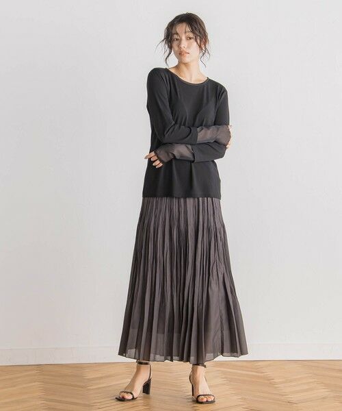 Droite lautreamont / ドロワットロートレアモン カットソー | シアー切替プルオーバー≪洗濯機で洗える≫ | 詳細23