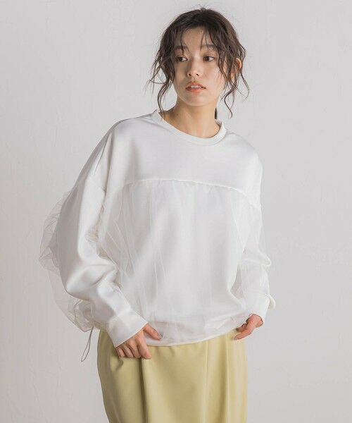 Droite lautreamont/ドロワットロートレアモン 【WEB限定】ダンボールドルマンチュールプルオーバー≪洗濯機で洗える≫ オフホワイト M Droite lautreamont/ドロワットロートレアモン 【WEB限定】ダンボールドルマンチュールプルオーバー≪洗濯機で洗える≫ オフホワイト M