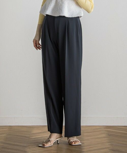 Droite lautreamont/ドロワットロートレアモン ミリオーネダブルクロスパンツ≪洗濯機で洗える≫ ネイビー M Droite lautreamont/ドロワットロートレアモン ミリオーネダブルクロスパンツ≪洗濯機で洗える≫ ネイビー M