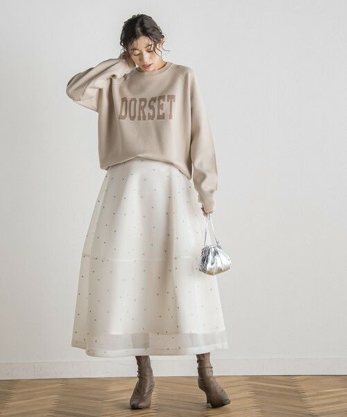 Droite lautreamont / ドロワットロートレアモン ミニ・ひざ丈スカート | ダブルラッセルドット刺繍スカート≪洗濯機で洗える≫ | 詳細12