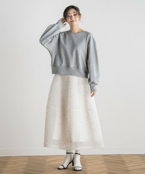 Droite lautreamont / ドロワットロートレアモン ミニ・ひざ丈スカート | ダブルラッセルドット刺繍スカート≪洗濯機で洗える≫ | 詳細15