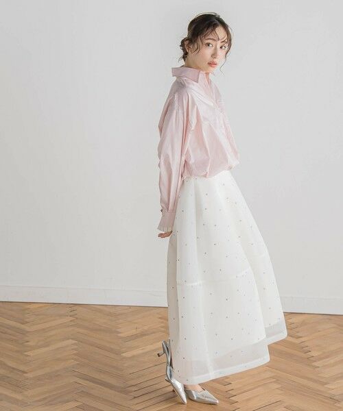 Droite lautreamont / ドロワットロートレアモン ミニ・ひざ丈スカート | ダブルラッセルドット刺繍スカート≪洗濯機で洗える≫ | 詳細5