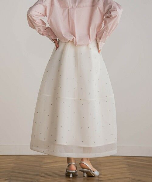 Droite lautreamont / ドロワットロートレアモン ミニ・ひざ丈スカート | ダブルラッセルドット刺繍スカート≪洗濯機で洗える≫ | 詳細8