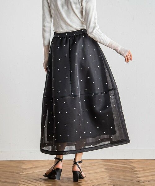 Droite lautreamont / ドロワットロートレアモン ミニ・ひざ丈スカート | ダブルラッセルドット刺繍スカート≪洗濯機で洗える≫ | 詳細20