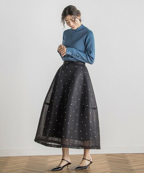 Droite lautreamont / ドロワットロートレアモン ミニ・ひざ丈スカート | ダブルラッセルドット刺繍スカート≪洗濯機で洗える≫ | 詳細23