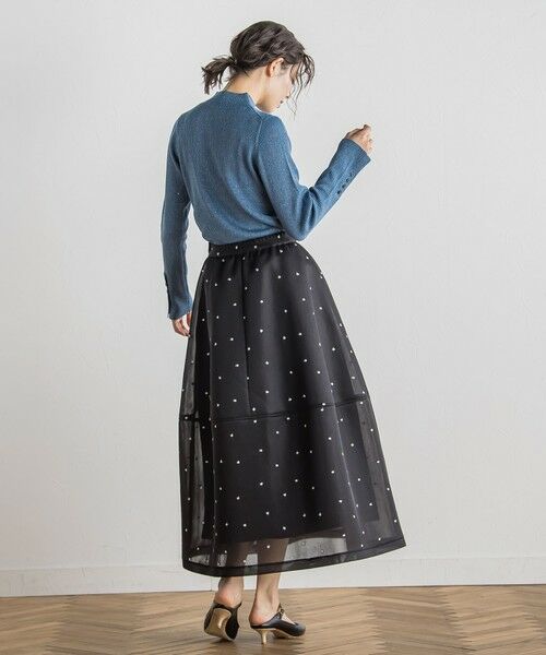 Droite lautreamont / ドロワットロートレアモン ミニ・ひざ丈スカート | ダブルラッセルドット刺繍スカート≪洗濯機で洗える≫ | 詳細24