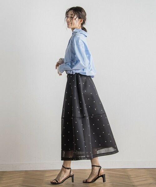 Droite lautreamont / ドロワットロートレアモン ミニ・ひざ丈スカート | ダブルラッセルドット刺繍スカート≪洗濯機で洗える≫ | 詳細26