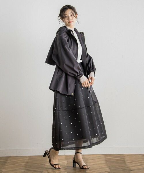 Droite lautreamont / ドロワットロートレアモン ミニ・ひざ丈スカート | ダブルラッセルドット刺繍スカート≪洗濯機で洗える≫ | 詳細18