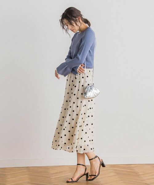 Droite lautreamont / ドロワットロートレアモン ミニ・ひざ丈スカート | 【WEB限定】オーガンジードットフレアスカート | 詳細3