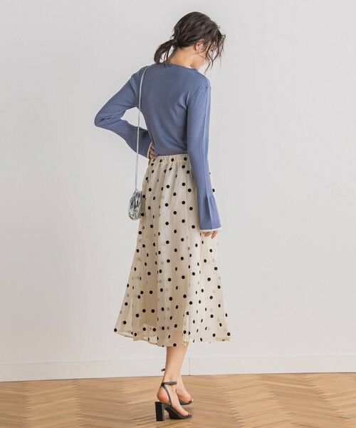 Droite lautreamont / ドロワットロートレアモン ミニ・ひざ丈スカート | 【WEB限定】オーガンジードットフレアスカート | 詳細4