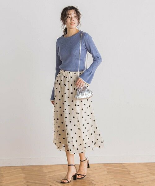 Droite lautreamont / ドロワットロートレアモン ミニ・ひざ丈スカート | 【WEB限定】オーガンジードットフレアスカート | 詳細5