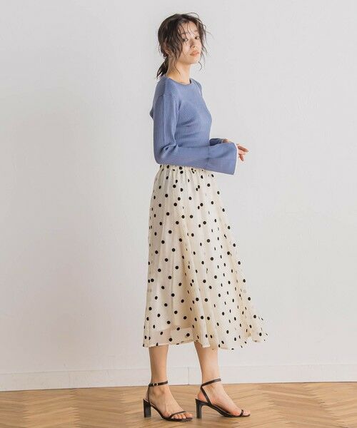 Droite lautreamont / ドロワットロートレアモン ミニ・ひざ丈スカート | 【WEB限定】オーガンジードットフレアスカート | 詳細6