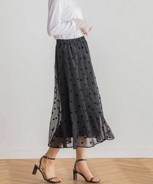 Droite lautreamont / ドロワットロートレアモン ミニ・ひざ丈スカート | 【WEB限定】オーガンジードットフレアスカート | 詳細17