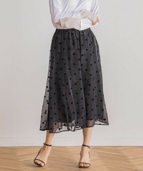 Droite lautreamont / ドロワットロートレアモン ミニ・ひざ丈スカート | 【WEB限定】オーガンジードットフレアスカート | 詳細19
