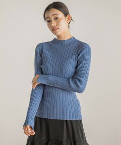 Droite lautreamont / ドロワットロートレアモン ニット・セーター | NEW 袖ボタンランダムリブプルオーバー≪手洗い可能≫