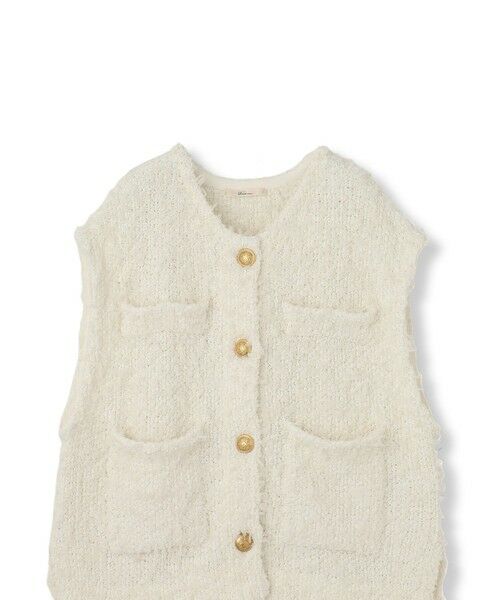 Droite lautreamont / ドロワットロートレアモン ダウンジャケット・ベスト | チュールMIXツイードジレ≪手洗い可能≫ | 詳細8