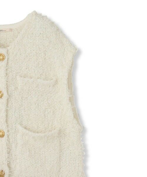 Droite lautreamont / ドロワットロートレアモン ダウンジャケット・ベスト | チュールMIXツイードジレ≪手洗い可能≫ | 詳細9