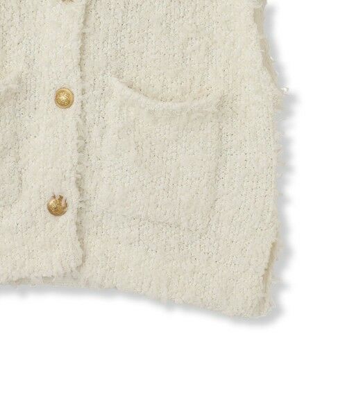 Droite lautreamont / ドロワットロートレアモン ダウンジャケット・ベスト | チュールMIXツイードジレ≪手洗い可能≫ | 詳細10