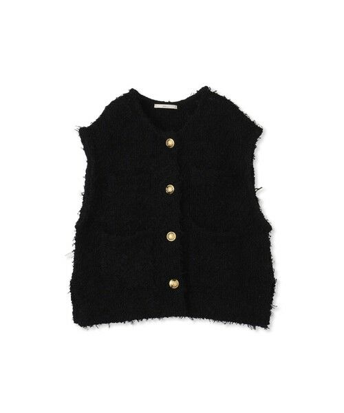 Droite lautreamont / ドロワットロートレアモン ダウンジャケット・ベスト | チュールMIXツイードジレ≪手洗い可能≫ | 詳細18