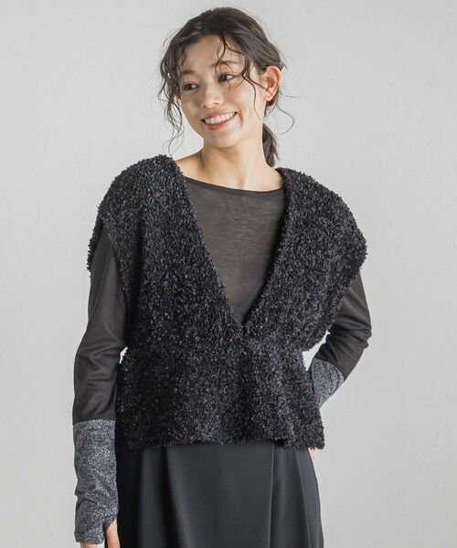Droite lautreamont/ドロワットロートレアモン バタフライヤーンビスチェ≪手洗い可能≫ ブラック M Droite lautreamont/ドロワットロートレアモン バタフライヤーンビスチェ≪手洗い可能≫ ブラック M